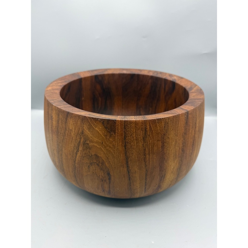 Dansk International Designs Wood Salad Bowl Mid Century Modern Malaysia Brown
